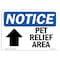 Signmission Sign, 18" H, Aluminum, Pet Relief Area (Up Arrow) Sign With Symbol, Landscape, 1824-L-17236 OS-NS-A-1824-L-17236 - alternate 1